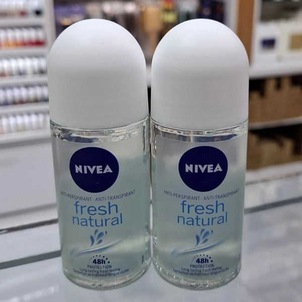 مام رول نیوا فرش نچرال اصل زنانه ضد تعریق 48 ساعته 50 میل | NIVEA ANTI-PERSPIRANT Fresh natural 48H 50ml